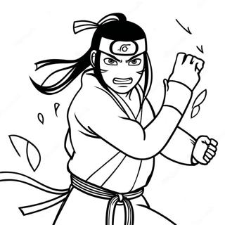 Pagina Para Colorear De Neji En Pose De Batalla Dinamica 72425-59816