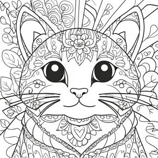 Pagina Para Colorear De Linda Cabeza De Gato 72465-59845