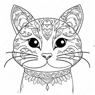 Pagina Para Colorear De Linda Cabeza De Gato 72465-59846