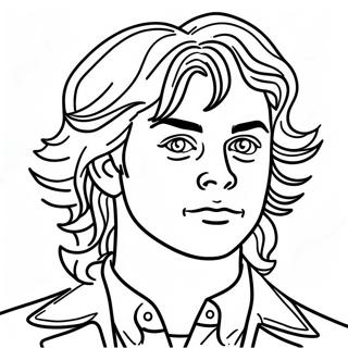 Pagina Para Colorear Del Genial Steve Harrington Con Cabello 72515-59892