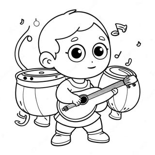 Pagina Para Colorear De Junio De Little Einsteins Jugando Con Instrumentos Musicales 72835-60137