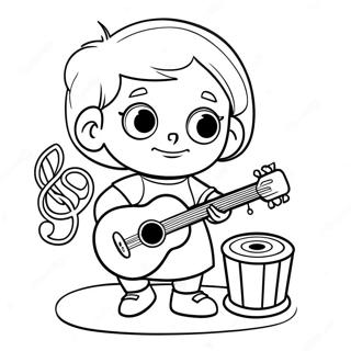 Pagina Para Colorear De Junio De Little Einsteins Jugando Con Instrumentos Musicales 72835-60139