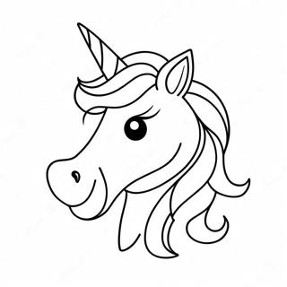 Pagina Para Colorear De Emoji De Unicornio Brillante 72865-60157