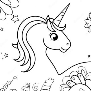 Pagina Para Colorear De Un Cuerno De Unicornio Brillante 72905-60208