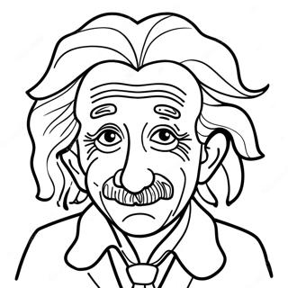 Pagina Para Colorear De Albert Einstein Divertido Con Cabello Alocado 72975-60264