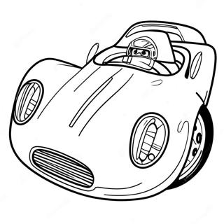 Pagina Para Colorear De Speed Racer En Un Coche Rapido 73115-60365