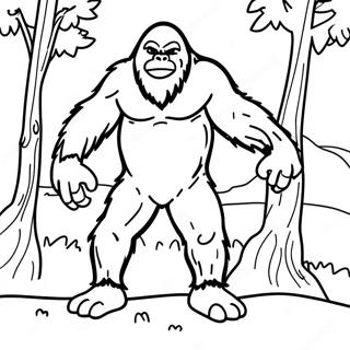 Sasquatch Sigiloso Páginas Para Colorear