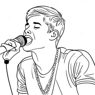 Pagina Para Colorear De Justin Bieber Cantando En El Escenario 7315-5950