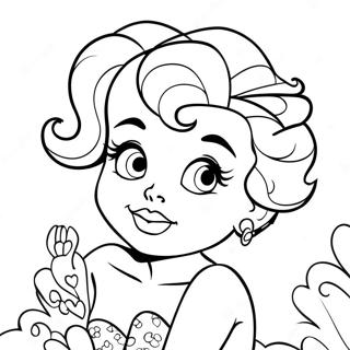 Betty Boop Páginas Para Colorear