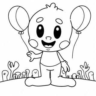 Pagina Para Colorear Oswald Con Globos Coloridos 73205-60438