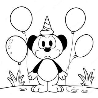 Pagina Para Colorear Oswald Con Globos Coloridos 73205-60439