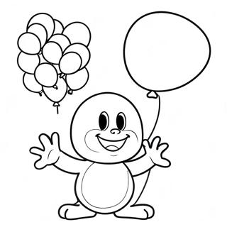 Pagina Para Colorear Oswald Con Globos Coloridos 73205-60440