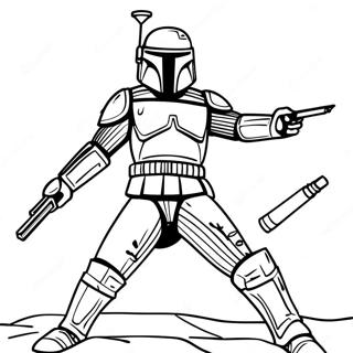 Jango Fett Páginas Para Colorear