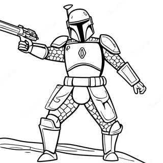 Pagina Para Colorear Jango Fett En Armadura De Batalla 73225-60451