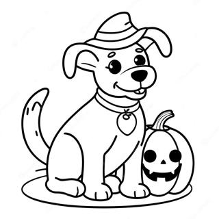 Pagina Para Colorear De Perro De Halloween 7324-5954