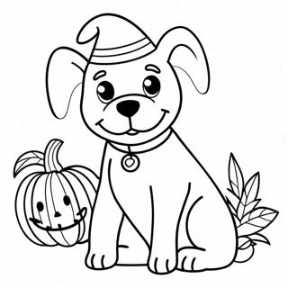 Pagina Para Colorear De Perro De Halloween 7324-5956