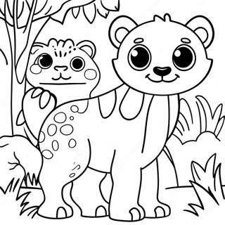 Pagina Para Colorear De Animales Coloridos De La Jungla 73295-60505