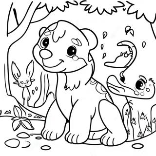 Pagina Para Colorear De Animales Coloridos De La Jungla 73295-60507