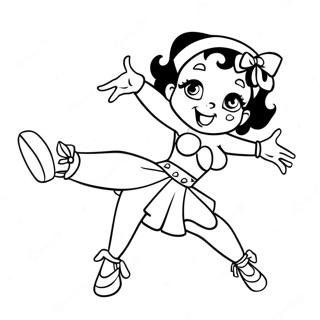 Pagina Para Colorear De Betty Boop Bailando 732-587