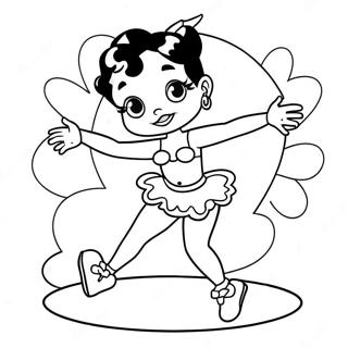 Pagina Para Colorear De Betty Boop Bailando 732-588