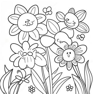 Pagina Para Colorear De Flores Coloridas De Primavera 73305-60522