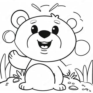 Pagina Para Colorear De Oso Funshine Feliz 73345-60549