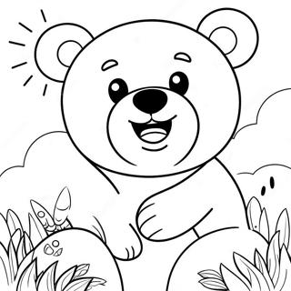 Pagina Para Colorear De Oso Funshine Feliz 73345-60552