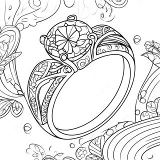 Pagina Para Colorear De Anillo De Boda Elegante 73355-60557