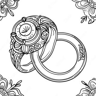 Pagina Para Colorear De Anillo De Boda Elegante 73355-60559