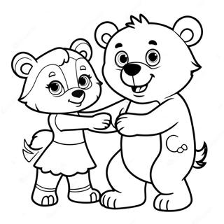 Goldie Y Bear Páginas Para Colorear