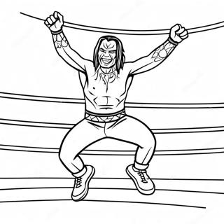 Pagina Para Colorear De Jeff Hardy Saltando De Las Cuerdas 73606-60750