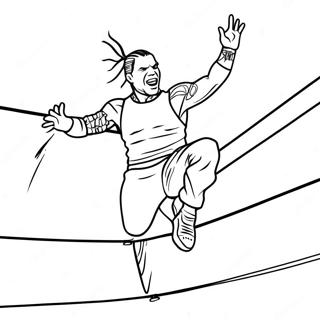 Pagina Para Colorear De Jeff Hardy Saltando De Las Cuerdas 73606-60751