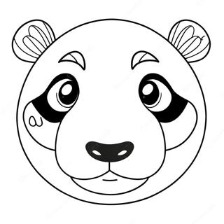 Pagina Para Colorear De Cara De Panda Lindo 73656-60799