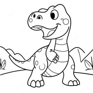 Pagina Para Colorear De Rex El Dinosaurio Rugiente 73746-60865