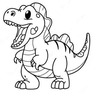 Pagina Para Colorear De Rex El Dinosaurio Rugiente 73746-60866