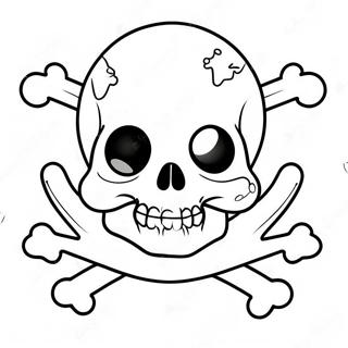 Pagina Para Colorear De Calavera Y Huesos Cruzados De Dibujos Animados 73826-60927