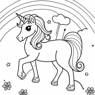 Unicornio Arcoíris Páginas Para Colorear