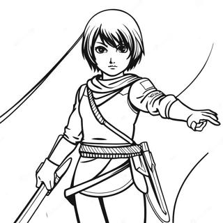 Pagina Para Colorear De Mikasa En Equipo De Batalla 73846-60945