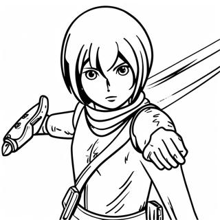 Pagina Para Colorear De Mikasa En Equipo De Batalla 73846-60946