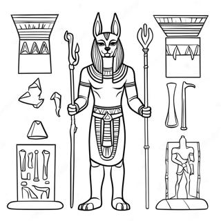 Pagina Para Colorear De Anubis Con Arte Egipcio 74016-61113