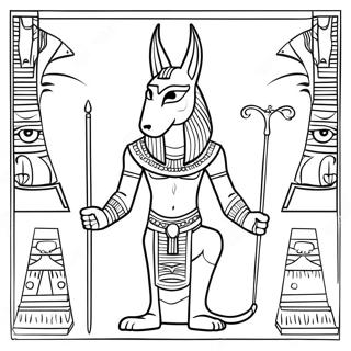 Pagina Para Colorear De Anubis Con Arte Egipcio 74016-61114