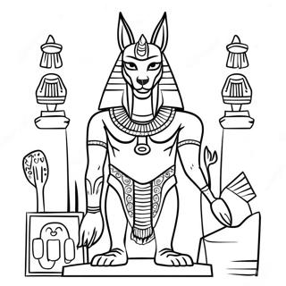 Pagina Para Colorear De Anubis Con Arte Egipcio 74016-61115