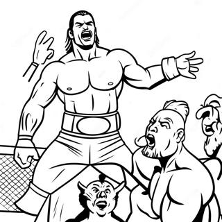 Pagina Para Colorear De Superestrellas De Wwe En Accion 74026-61081