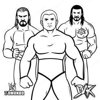 Pagina Para Colorear De Superestrellas De Wwe En Accion 74026-61083