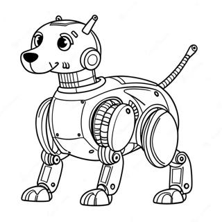 Perro Robot Páginas Para Colorear