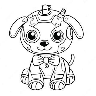 Pagina Para Colorear De Perro Robot Lindo Con Pajarita 74076-61127