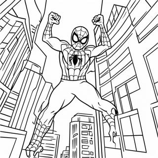 Pagina Para Colorear De Spiderman Zombi Balanceandose Por La Ciudad 74096-61134