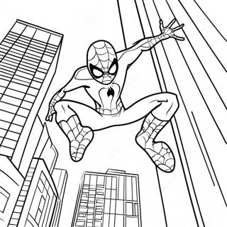 Pagina Para Colorear De Spiderman Zombi Balanceandose Por La Ciudad 74096-61136