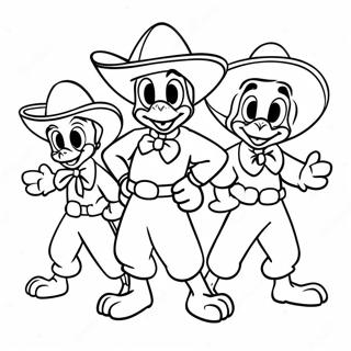 Tres Caballeros Páginas Para Colorear