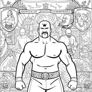 Pagina Para Colorear Intrincada De Wwe 741-592